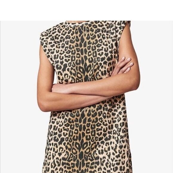All Saints Coni Tank Leopard Print Dress - Picture 4 of 16